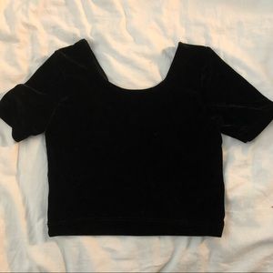 American Apparel Cropped Velvet Tee